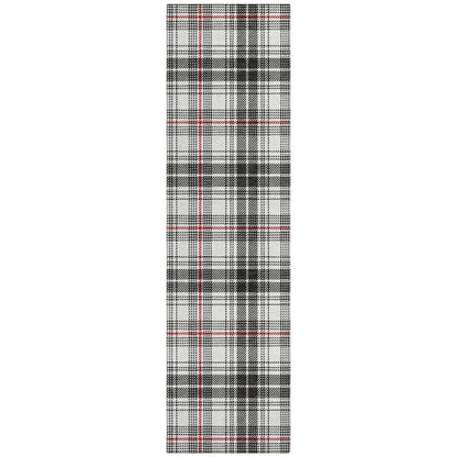 Aurora Black Washable Indoor-Outdoor Rug-Outdoor Rugs-LOOMLAN Rugs-2'3" x 7'6"-LOOMLAN