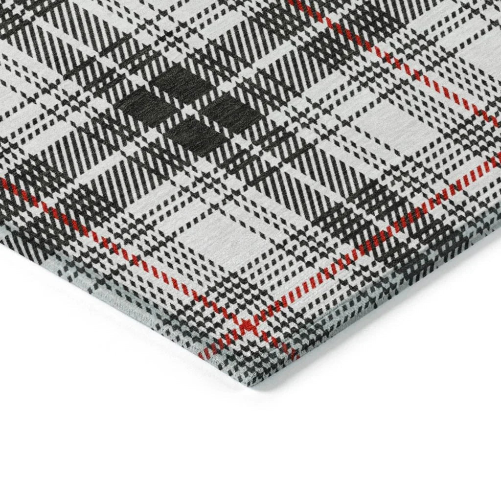 Aurora Black Washable Indoor-Outdoor Rug-Outdoor Rugs-LOOMLAN Rugs-LOOMLAN