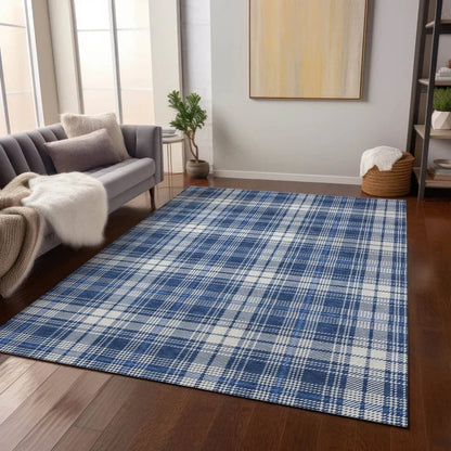 Aurora Blue Washable Indoor-Outdoor Rug-Outdoor Rugs-LOOMLAN Rugs-LOOMLAN