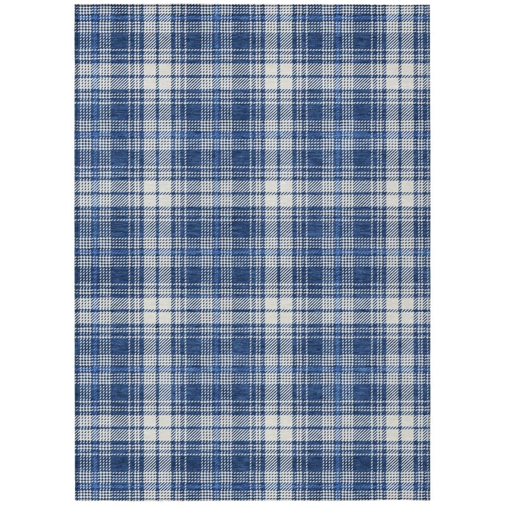 Aurora Blue Washable Indoor-Outdoor Rug-Outdoor Rugs-LOOMLAN Rugs-2'6" x 3'10"-LOOMLAN