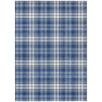 Aurora Blue Washable Indoor-Outdoor Rug-Outdoor Rugs-LOOMLAN Rugs-2'6" x 3'10"-LOOMLAN