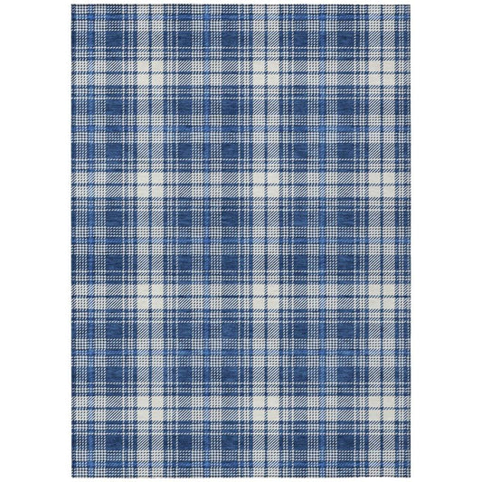 Aurora Blue Washable Indoor-Outdoor Rug-Outdoor Rugs-LOOMLAN Rugs-2'6" x 3'10"-LOOMLAN