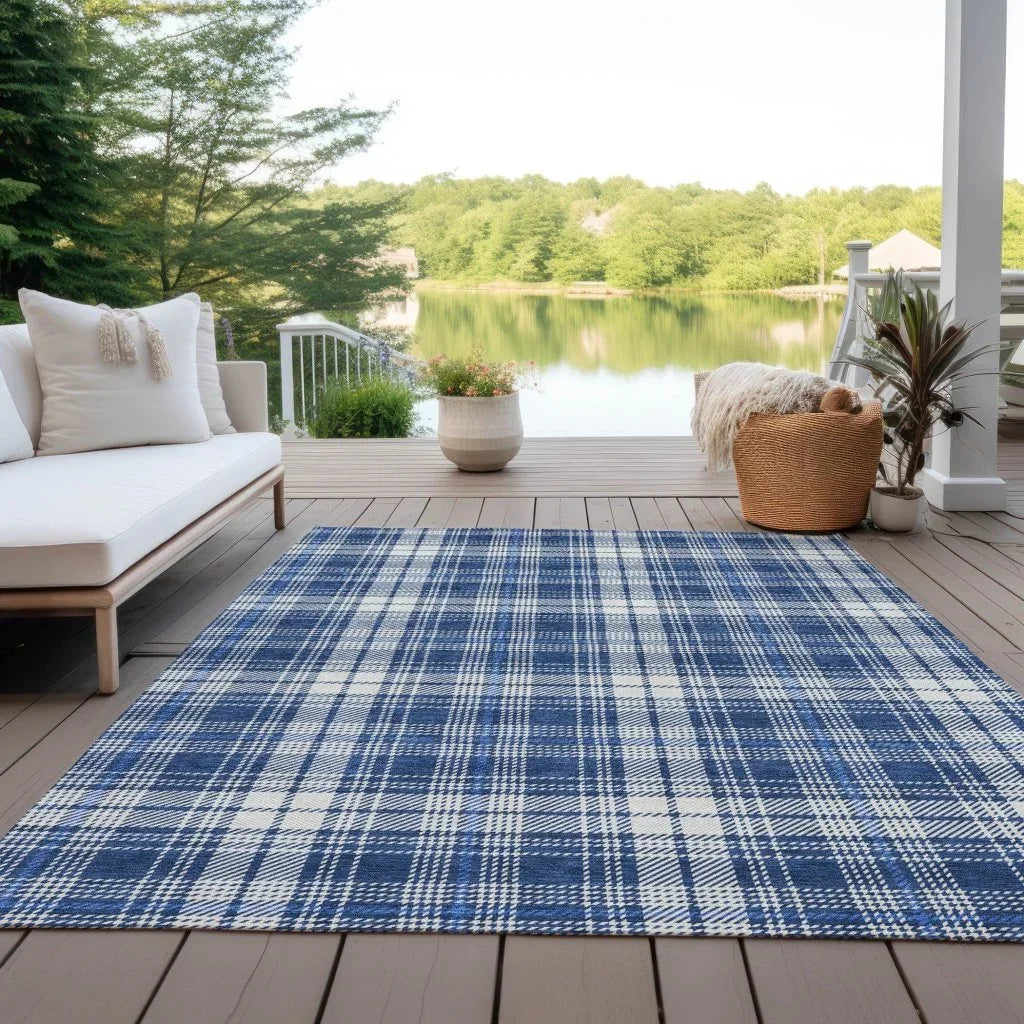 Aurora Blue Washable Indoor-Outdoor Rug-Outdoor Rugs-LOOMLAN Rugs-LOOMLAN