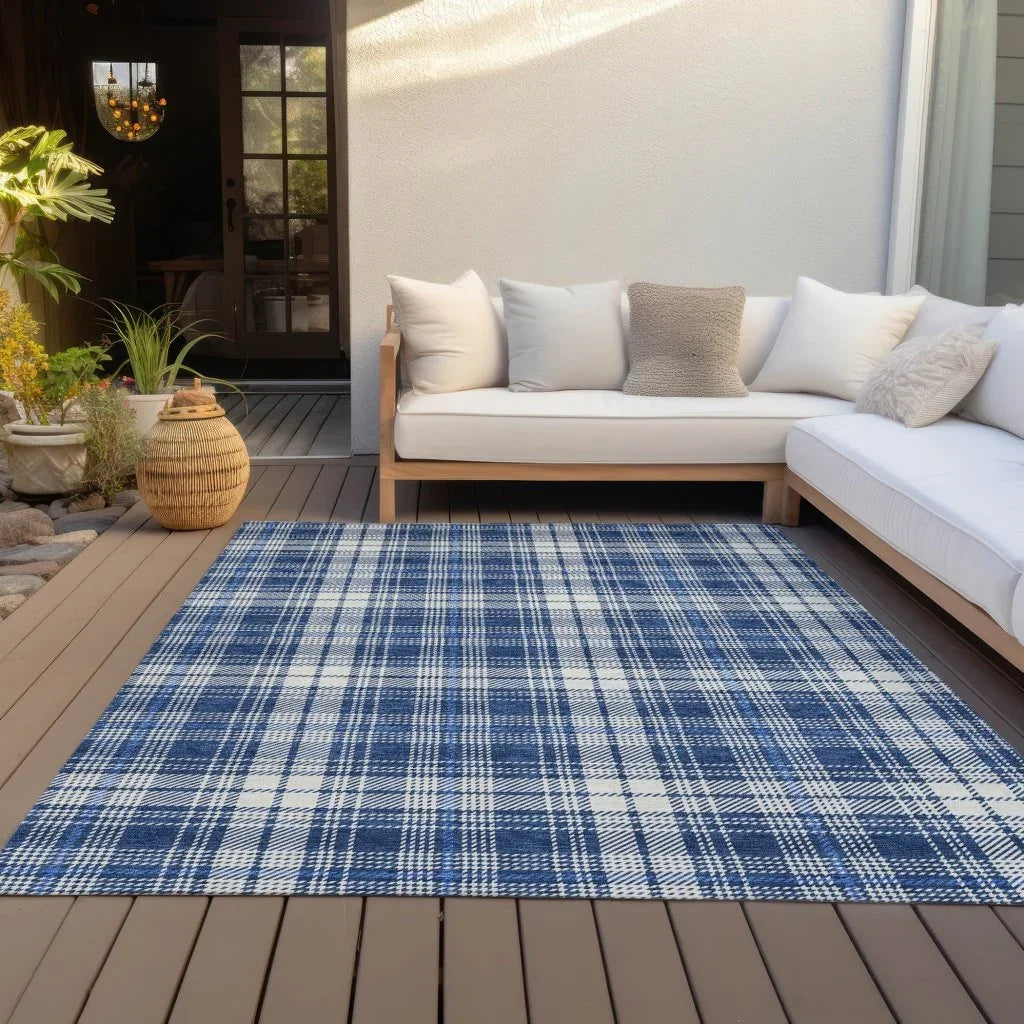 Aurora Blue Washable Indoor-Outdoor Rug-Outdoor Rugs-LOOMLAN Rugs-LOOMLAN