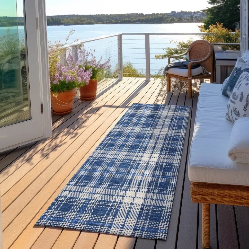 Aurora Blue Washable Indoor-Outdoor Rug-Outdoor Rugs-LOOMLAN Rugs-LOOMLAN