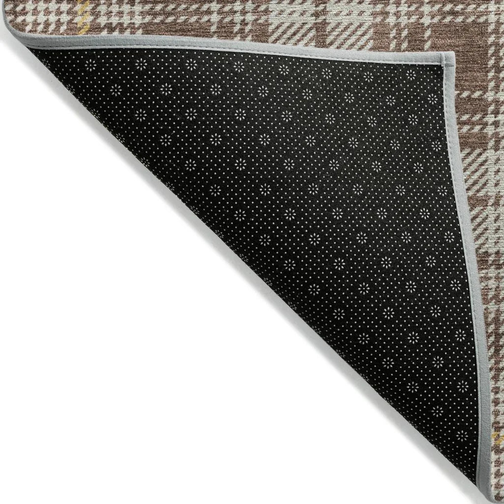 Aurora Brown Washable Indoor-Outdoor Rug-Outdoor Rugs-LOOMLAN Rugs-LOOMLAN