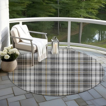 Aurora Charcoal Washable Indoor-Outdoor Rug-Outdoor Rugs-LOOMLAN Rugs-LOOMLAN