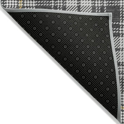 Aurora Charcoal Washable Indoor-Outdoor Rug-Outdoor Rugs-LOOMLAN Rugs-LOOMLAN