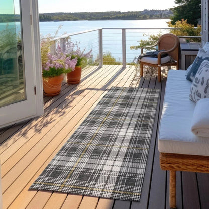 Aurora Charcoal Washable Indoor-Outdoor Rug-Outdoor Rugs-LOOMLAN Rugs-LOOMLAN