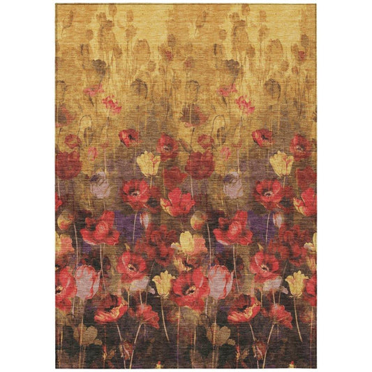 Aurora Gold Washable Indoor-Outdoor Rug-Outdoor Rugs-LOOMLAN Rugs-2'6" x 3'10"-LOOMLAN