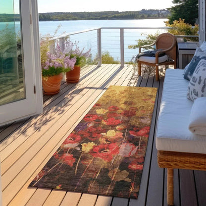 Aurora Gold Washable Indoor-Outdoor Rug-Outdoor Rugs-LOOMLAN Rugs-LOOMLAN