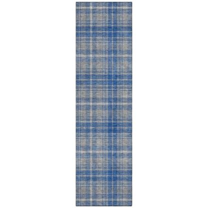 Aurora Gray Washable Indoor-Outdoor Rug-Outdoor Rugs-LOOMLAN Rugs-2'3" x 7'6"-LOOMLAN