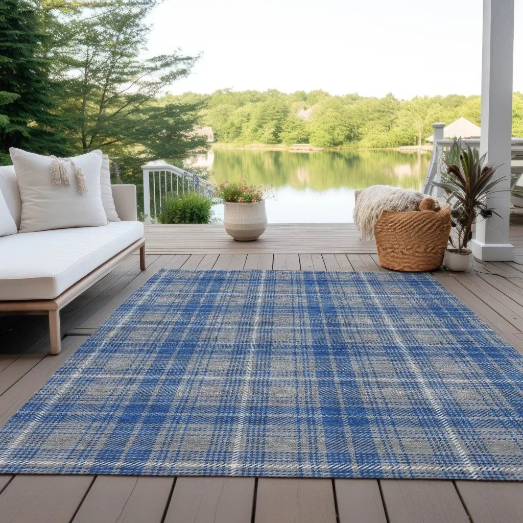 Aurora Gray Washable Indoor-Outdoor Rug-Outdoor Rugs-LOOMLAN Rugs-LOOMLAN