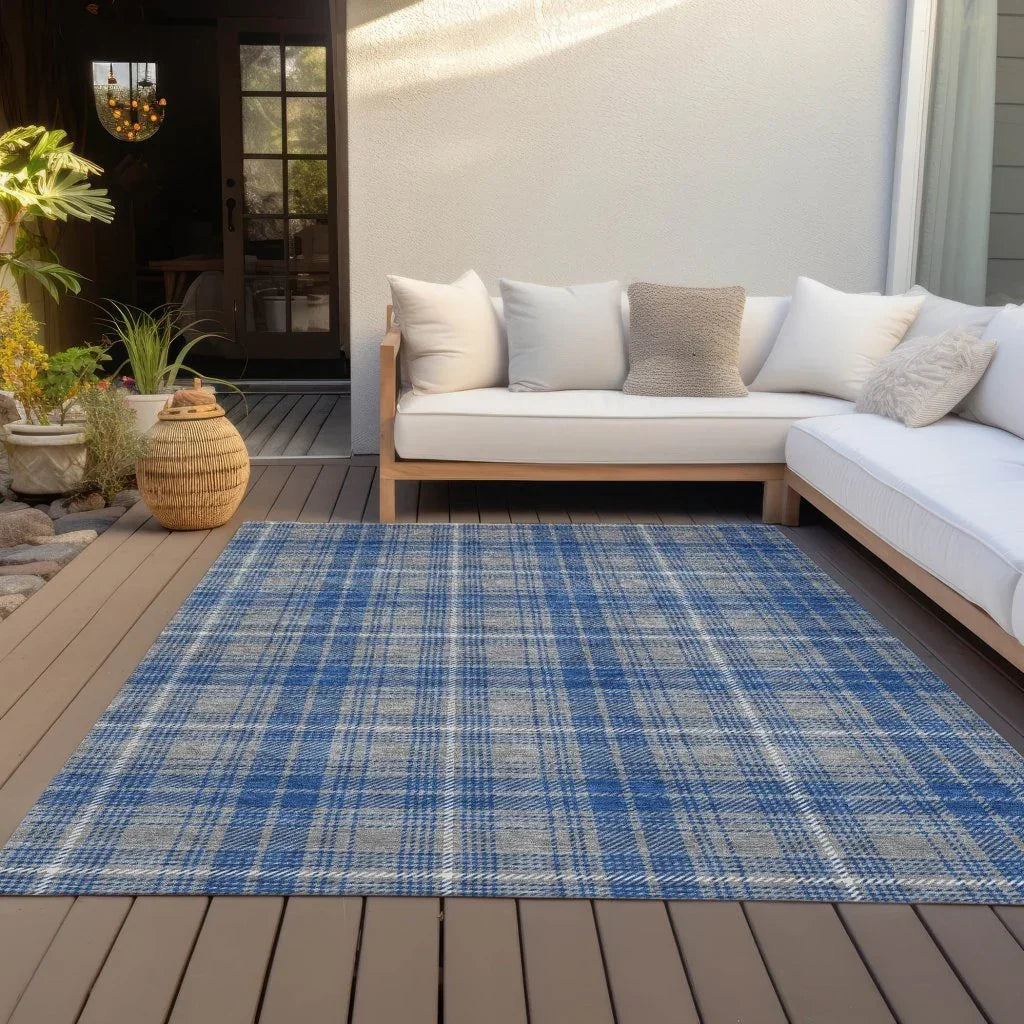 Aurora Gray Washable Indoor-Outdoor Rug-Outdoor Rugs-LOOMLAN Rugs-LOOMLAN