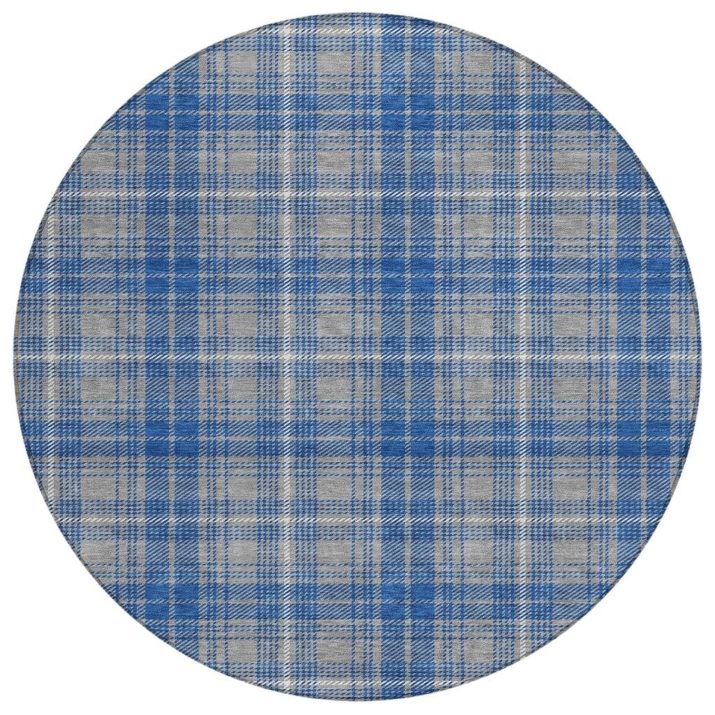 Aurora Gray Washable Indoor-Outdoor Rug-Outdoor Rugs-LOOMLAN Rugs-8' x 8'-LOOMLAN