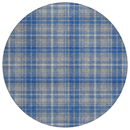 Aurora Gray Washable Indoor-Outdoor Rug-Outdoor Rugs-LOOMLAN Rugs-8' x 8'-LOOMLAN