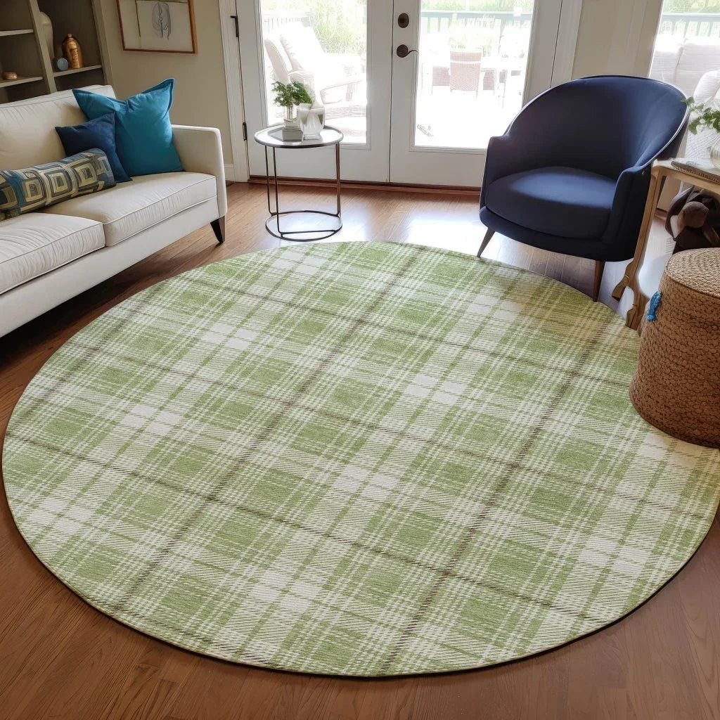 Aurora Green Washable Indoor-Outdoor Rug-Outdoor Rugs-LOOMLAN Rugs-LOOMLAN