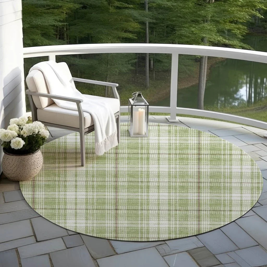 Aurora Green Washable Indoor-Outdoor Rug-Outdoor Rugs-LOOMLAN Rugs-LOOMLAN