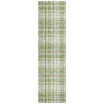 Aurora Green Washable Indoor-Outdoor Rug-Outdoor Rugs-LOOMLAN Rugs-2'3" x 7'6"-LOOMLAN