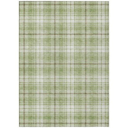 Aurora Green Washable Indoor-Outdoor Rug-Outdoor Rugs-LOOMLAN Rugs-2'6" x 3'10"-LOOMLAN