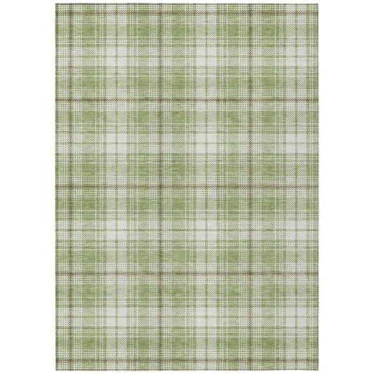 Aurora Green Washable Indoor-Outdoor Rug-Outdoor Rugs-LOOMLAN Rugs-2'6" x 3'10"-LOOMLAN