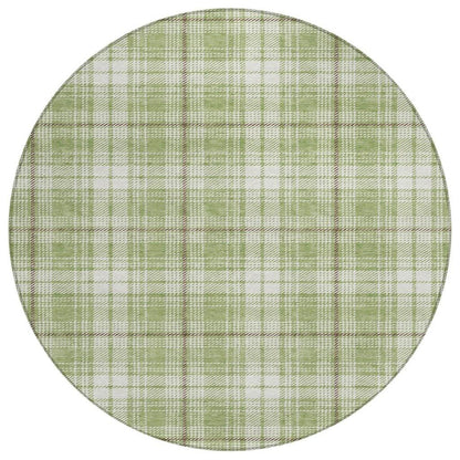 Aurora Green Washable Indoor-Outdoor Rug-Outdoor Rugs-LOOMLAN Rugs-8' x 8'-LOOMLAN