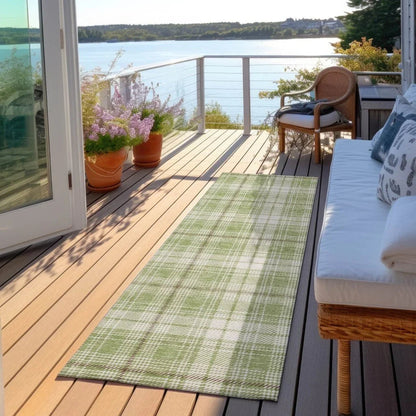 Aurora Green Washable Indoor-Outdoor Rug-Outdoor Rugs-LOOMLAN Rugs-LOOMLAN