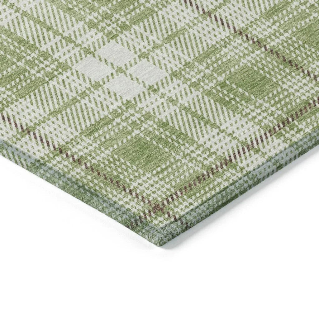 Aurora Green Washable Indoor-Outdoor Rug-Outdoor Rugs-LOOMLAN Rugs-LOOMLAN