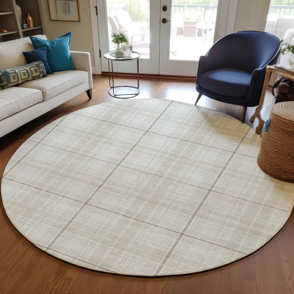 Aurora Ivory Washable Indoor-Outdoor Rug-Outdoor Rugs-LOOMLAN Rugs-LOOMLAN