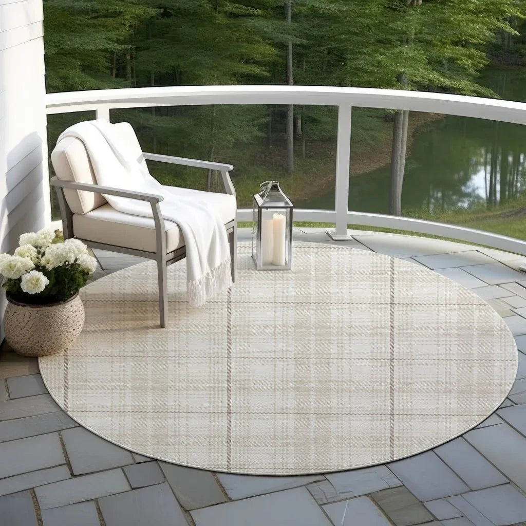 Aurora Ivory Washable Indoor-Outdoor Rug-Outdoor Rugs-LOOMLAN Rugs-LOOMLAN