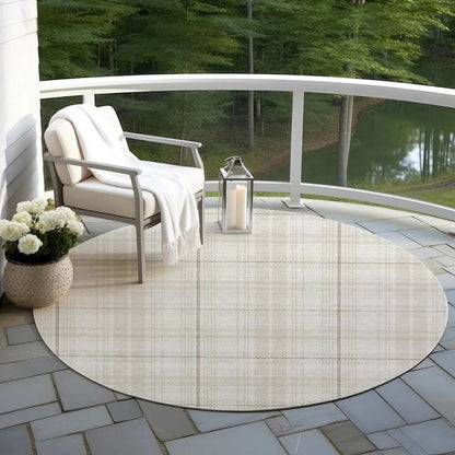 Aurora Ivory Washable Indoor-Outdoor Rug-Outdoor Rugs-LOOMLAN Rugs-LOOMLAN