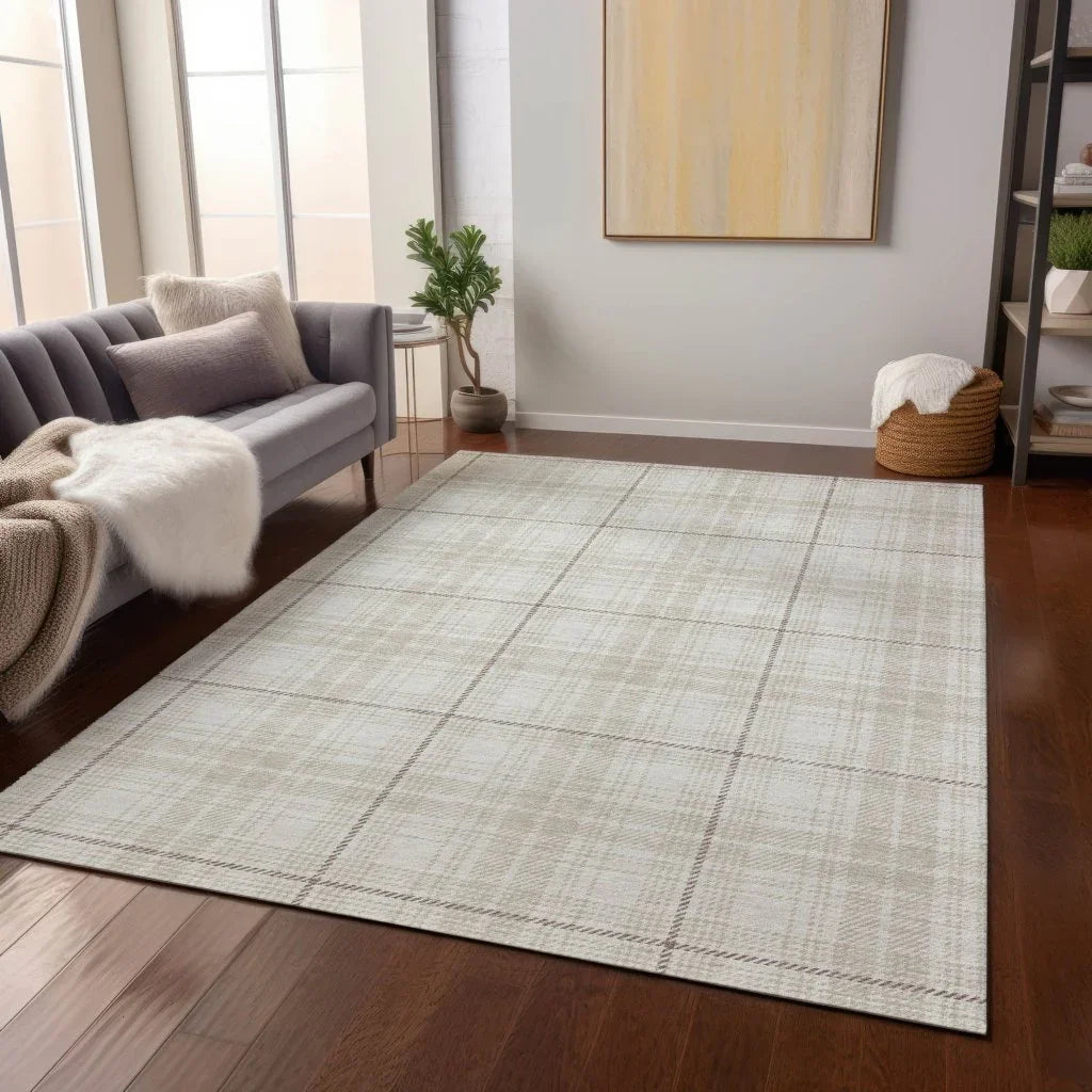 Aurora Ivory Washable Indoor-Outdoor Rug-Outdoor Rugs-LOOMLAN Rugs-LOOMLAN