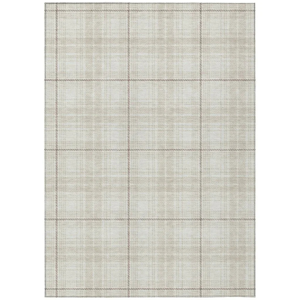 Aurora Ivory Washable Indoor-Outdoor Rug-Outdoor Rugs-LOOMLAN Rugs-2'6" x 3'10"-LOOMLAN