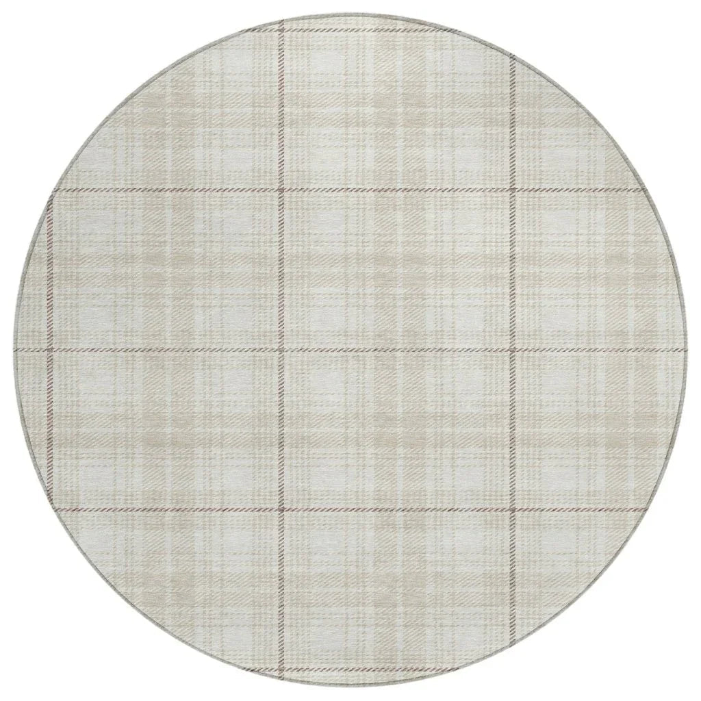 Aurora Ivory Washable Indoor-Outdoor Rug-Outdoor Rugs-LOOMLAN Rugs-8' x 8'-LOOMLAN