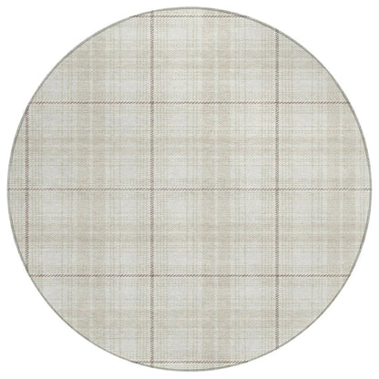 Aurora Ivory Washable Indoor-Outdoor Rug-Outdoor Rugs-LOOMLAN Rugs-8' x 8'-LOOMLAN