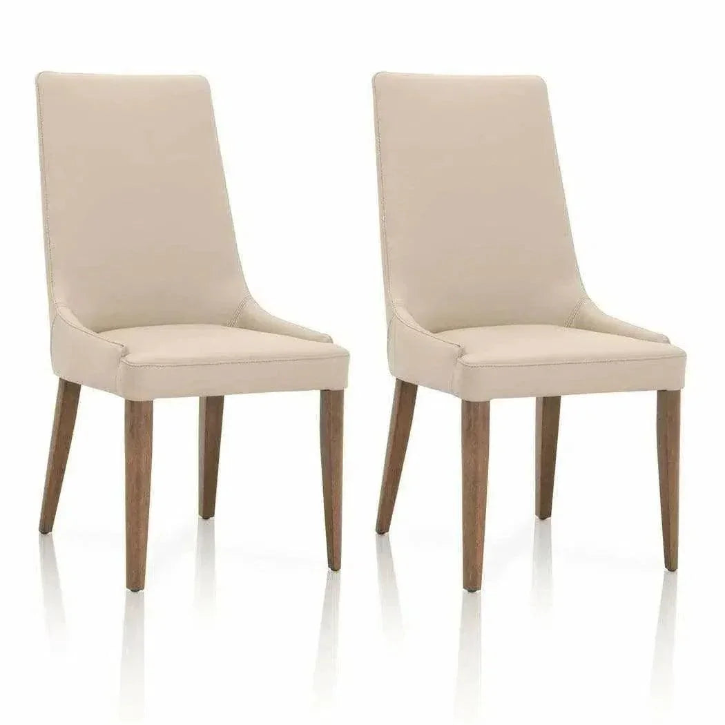 Aurora Leather Armless Dining Chair 2PC