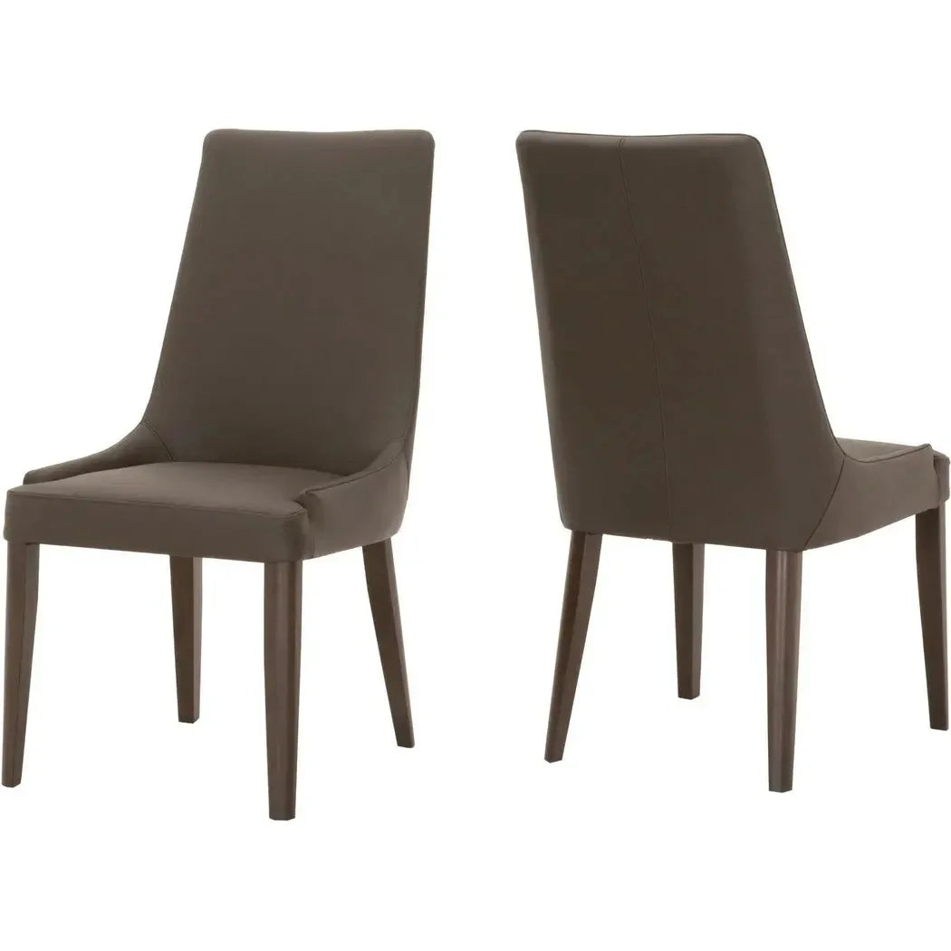 Aurora Leather Armless Dining Chair 2PC