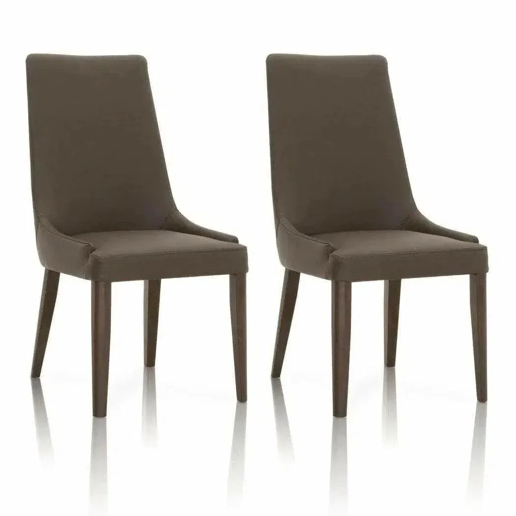 Aurora Leather Armless Dining Chair 2PC