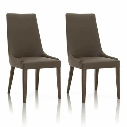 Aurora Leather Armless Dining Chair 2PC