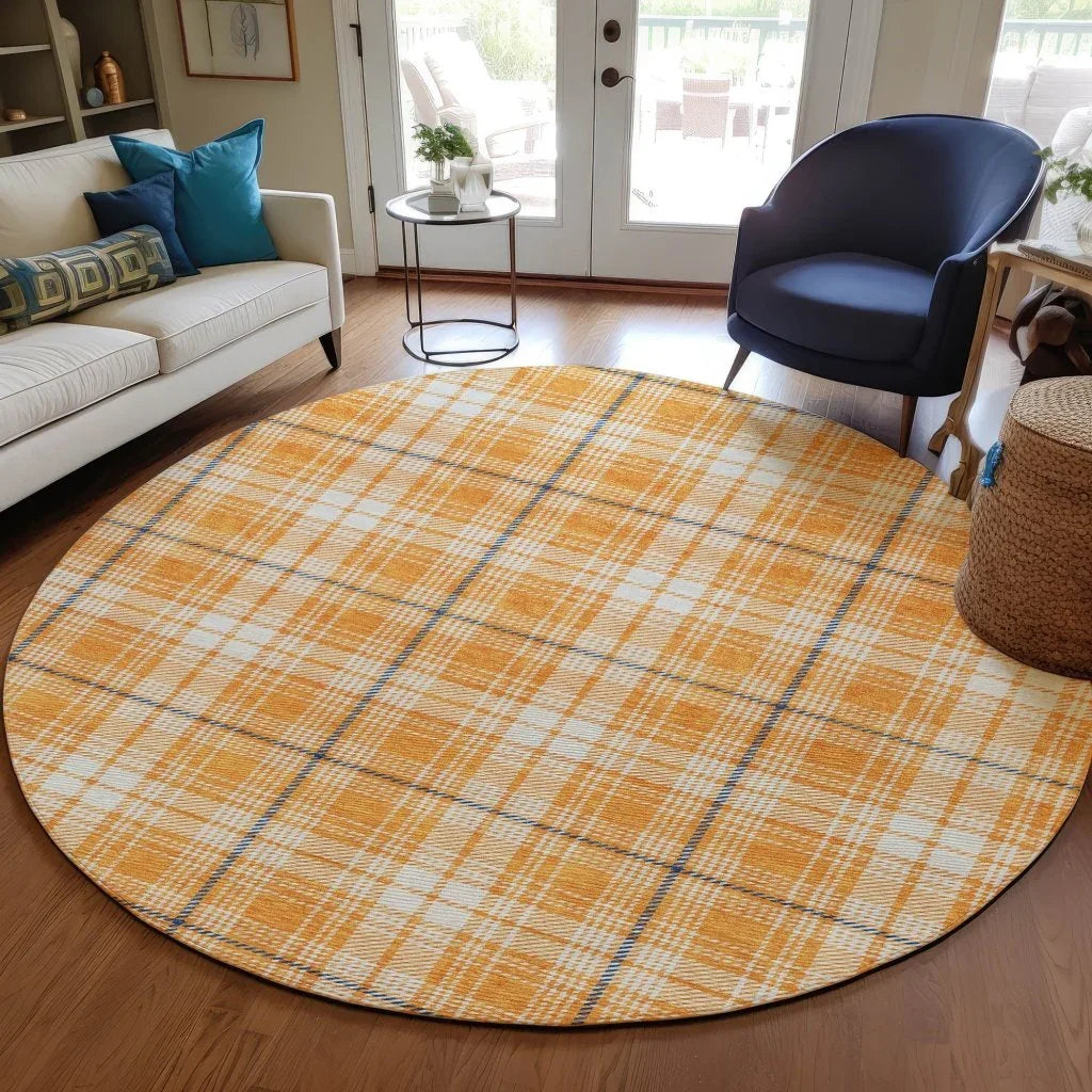 Aurora Orange Washable Indoor-Outdoor Rug-Outdoor Rugs-LOOMLAN Rugs-LOOMLAN