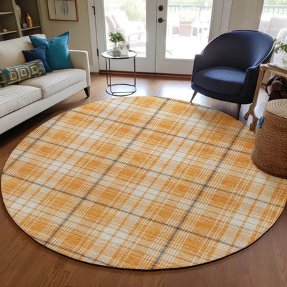 Aurora Orange Washable Indoor-Outdoor Rug-Outdoor Rugs-LOOMLAN Rugs-LOOMLAN