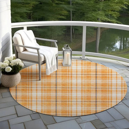 Aurora Orange Washable Indoor-Outdoor Rug-Outdoor Rugs-LOOMLAN Rugs-LOOMLAN