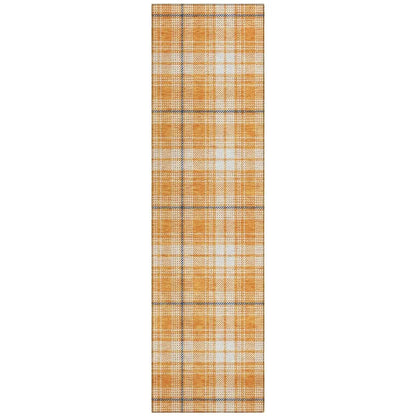 Aurora Orange Washable Indoor-Outdoor Rug-Outdoor Rugs-LOOMLAN Rugs-2'3" x 7'6"-LOOMLAN