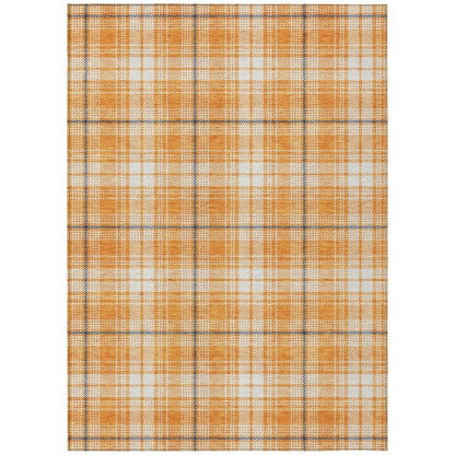 Aurora Orange Washable Indoor-Outdoor Rug-Outdoor Rugs-LOOMLAN Rugs-2'6" x 3'10"-LOOMLAN