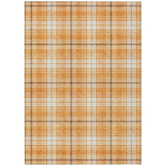 Aurora Orange Washable Indoor-Outdoor Rug-Outdoor Rugs-LOOMLAN Rugs-2'6" x 3'10"-LOOMLAN