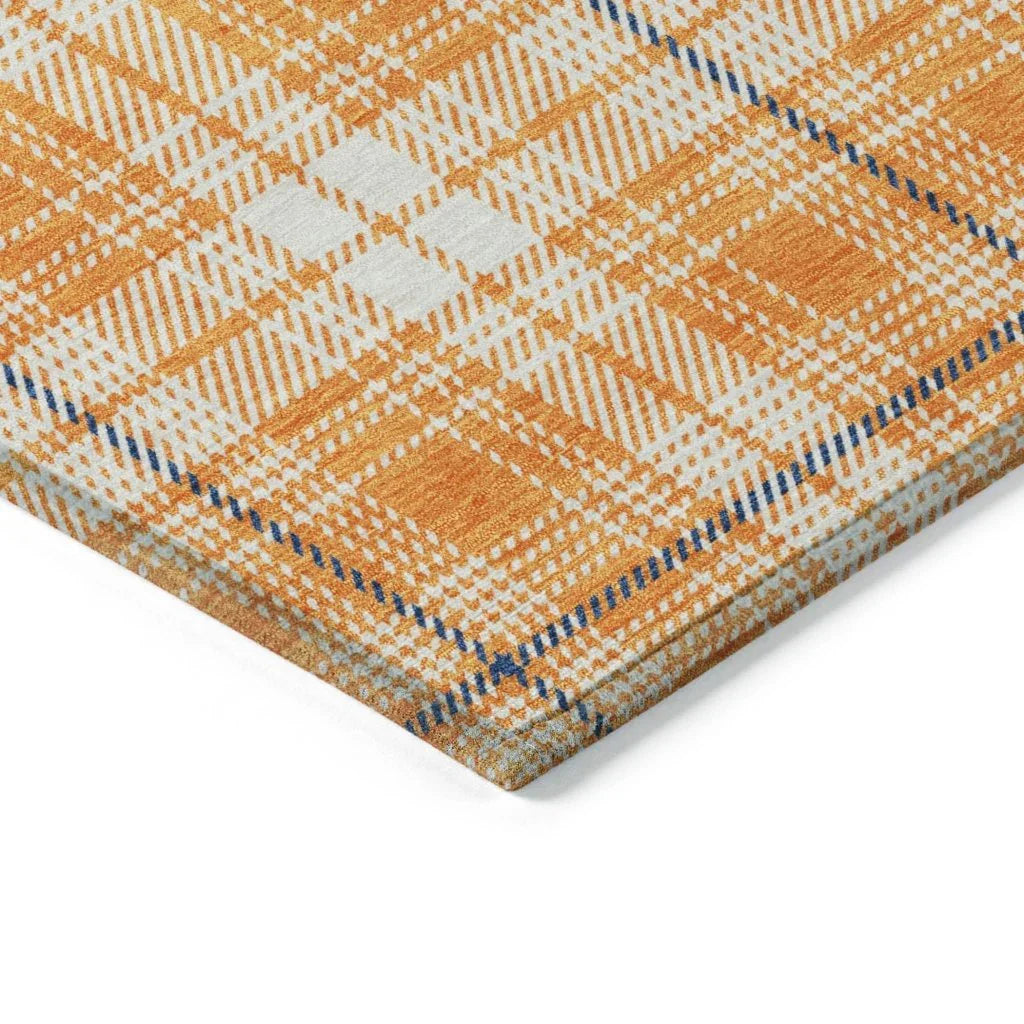 Aurora Orange Washable Indoor-Outdoor Rug-Outdoor Rugs-LOOMLAN Rugs-LOOMLAN