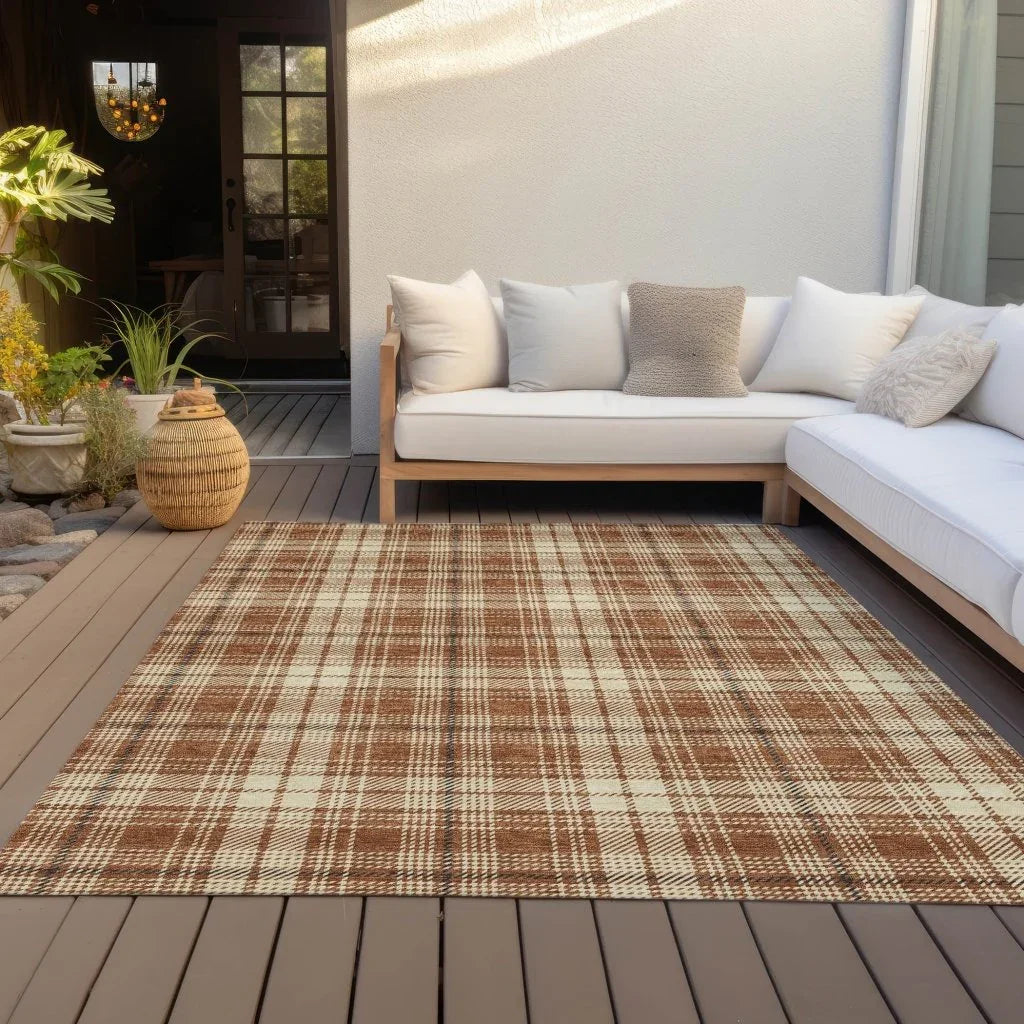 Aurora Paprika Washable Indoor-Outdoor Rug-Outdoor Rugs-LOOMLAN Rugs-LOOMLAN