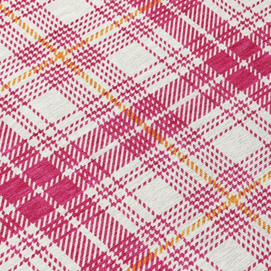 Aurora Pink Washable Indoor-Outdoor Rug-Outdoor Rugs-LOOMLAN Rugs-LOOMLAN