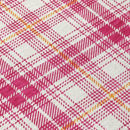 Aurora Pink Washable Indoor-Outdoor Rug-Outdoor Rugs-LOOMLAN Rugs-LOOMLAN