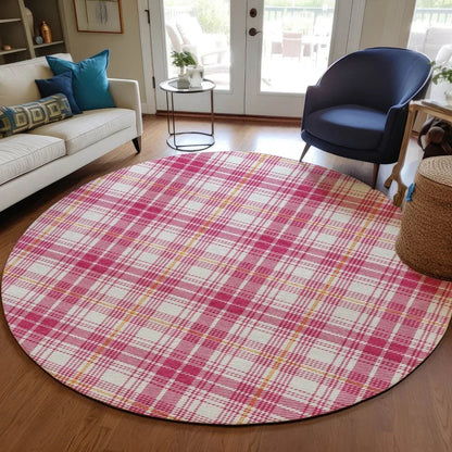 Aurora Pink Washable Indoor-Outdoor Rug-Outdoor Rugs-LOOMLAN Rugs-LOOMLAN